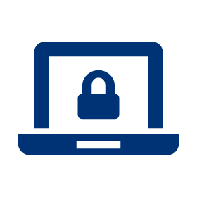 lock on computer screen icon